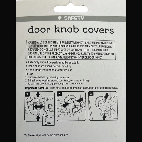Angel Of Mine Baby Safety Door Knob Covers Lot Of 5 NEW - Picture 3 of 3